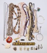A quantity of various silver and other jewellery to include necklaces, a bracelet, pendants, etc.