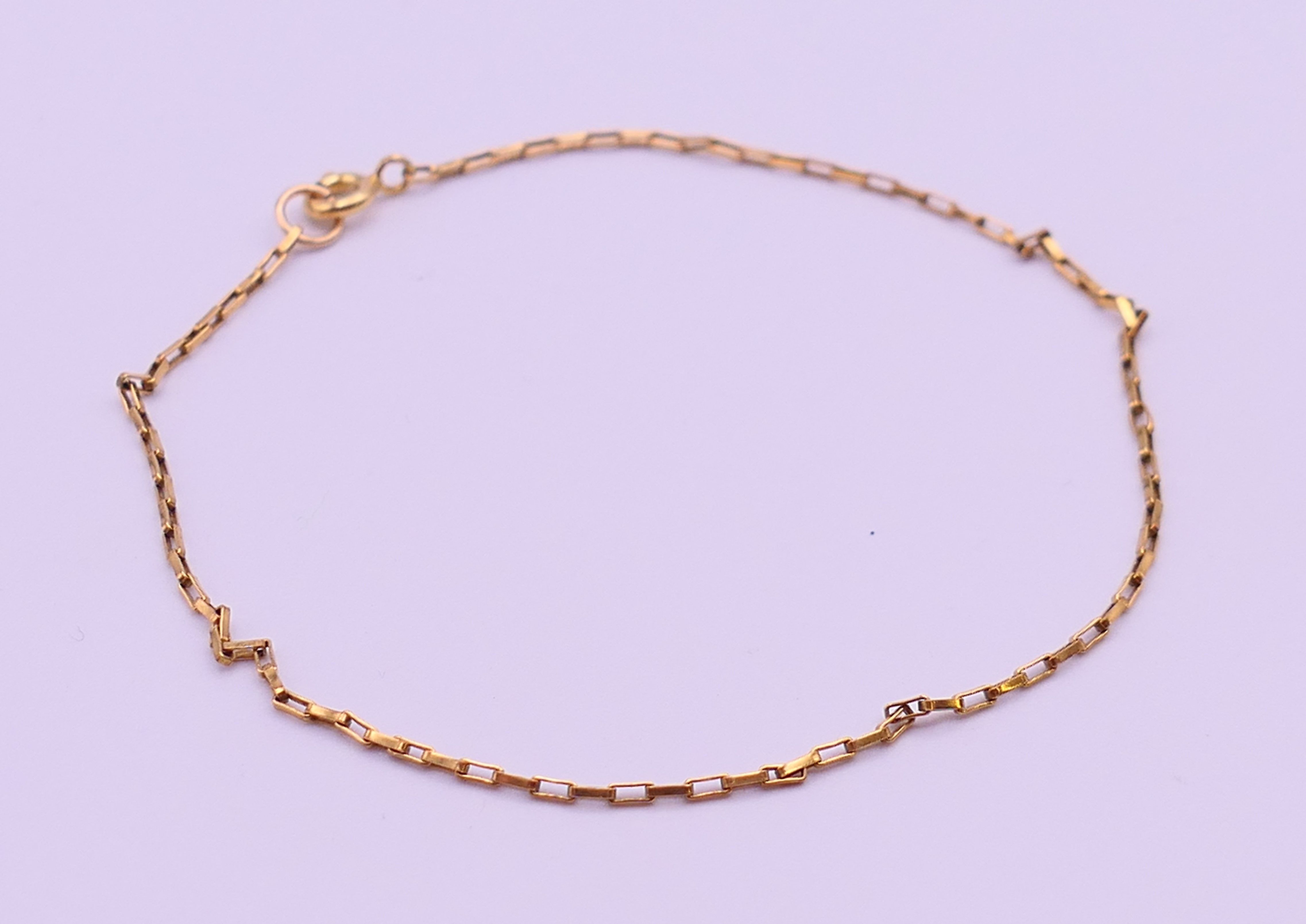 Two 1/20th 14 K gold-filled bracelets. 20 and 23 cm long. 2. - Image 5 of 8