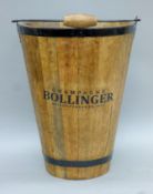 A wooden champagne bucket. 4 cm high.