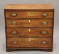 A 19th century mahogany caddy top chest of drawers. 90 cm wide x 86 cm high.