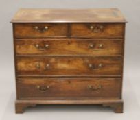 A George III mahogany chest of drawers. 102 cm wide x 90 cm high.