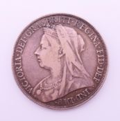An 1893 Victoria silver crown.