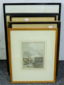 A quantity of various etchings, etc, each framed and glazed. The largest 57 x 41.5 cm overall.