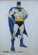 'Batman' print, framed and glazed. 28.5 x 20 cm.