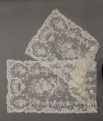 A 19th century lace panel. 260 x 62 cm.