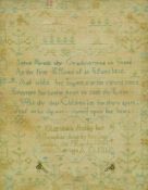 Two framed needlework samplers, one dated 1790, the other 1816. The former 29 x 23 cm overall.