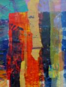 BEARD, TERRY (Contemporary) Canadian, Red and Turquoise No.