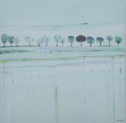 BELL, JANET (Contemporary) British (AR), Avenue of Trees, textured print, framed. Image 44 x 44 cm.