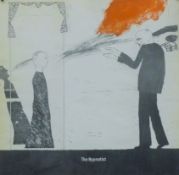 HOCKNEY, DAVID (born 1937) British (AR), The Hypnotist, print, dated '63, glazed.