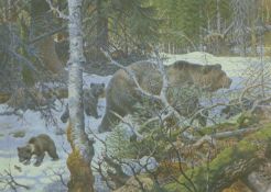 GORBATOV, VADIM ALEKSSEVICH (born 1940) Russian, Bears, print,