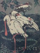 HALL, PAULINE (1917-2007) British (AR), Spoonbills, artist's proof, etching, signed, unframed.