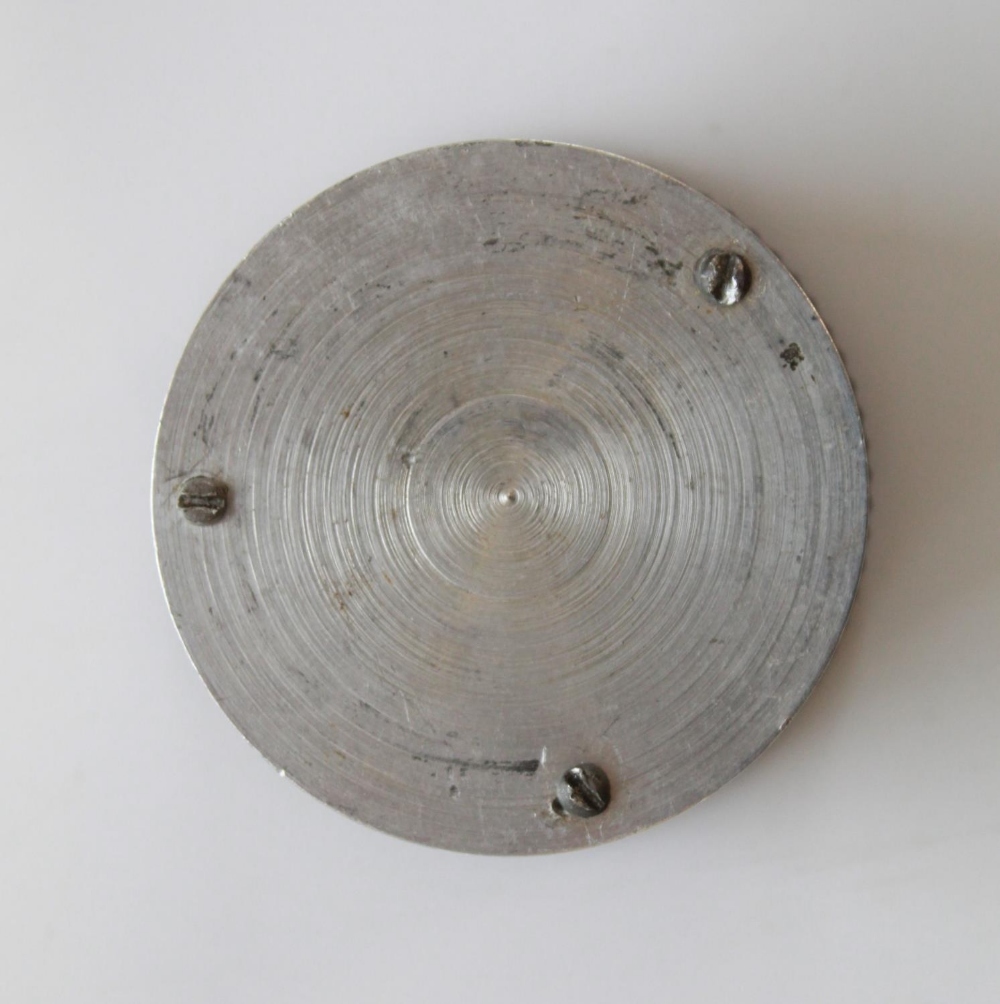 Soviet aircraft/tank bulkhead clock. Luminous numbers hands and second hand. Stamped on face in - Image 3 of 3