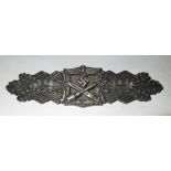 WWII German Silver close combat clasp, with original pin, stamped and copper backing weight Bradleys