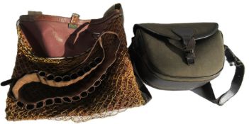 Brody canvas game bag, leather cartridge belt, large Jack Pyke cartridge bag, 'Gunmaster' shotgun