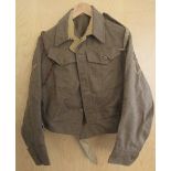 British and Commonwealth Battledress Blouse 1940 pattern size 13 dated 1945. Pair of Battledress