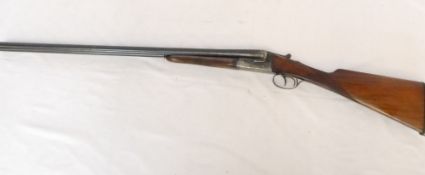 Shotgun certificate required - 12 bore S/S Spanish shotgun. Double trigger, non ejector. 28ins