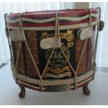 Regimental drum for the Queens Regiment 3rd Battalion presented to Major Roger Jennings for his