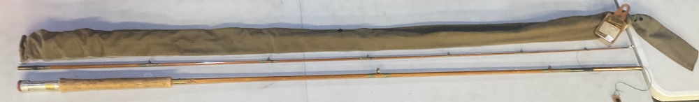 Vintage Milwards split cane two section flyrover SFR 9.5” rod with original canvas sleeve POA