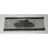 WWII German Silver Tank Destruction badge, with original silver cloth backing Bradleys shipping £