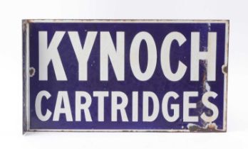 Kynoch Cartridges/KSG Powder double sided enamel advertising sign, 16 x 9 ins