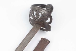 British Pattern 1827 Rifles officer's sword, 32 ins etched blade, the ricasso with maker J Starkey