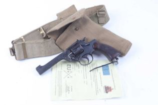 A Deactivated .38 Enfield No.2 Mk 1 Service Revolver, dated 1933, 5 ins barrel, 6 shot cylinder,