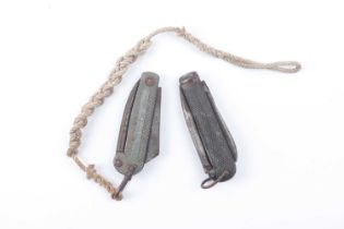 Military pocket knife by Joseph Allen Sheffield, stamped NON XLL; together with a clasp knife by