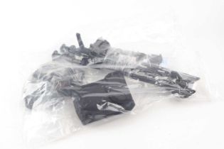 Two folding bipods, Aomekie 8-20 x 25 zoom monocular, twenty pairs of scope rings various