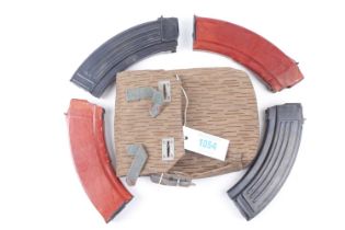 4 x AK magazines in canvas pouch (DDR?)