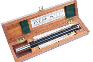 Wooden cased 12 bore Spot-Shot light spotter by Shotley, England