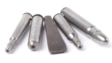 W.J Jeffery & Co. maker's stamp with four headspace gauges