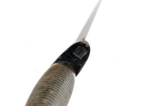 Fairbairn Sykes style fighting knife with sheath. Indistinct 4 line stamp on guard reads 'William