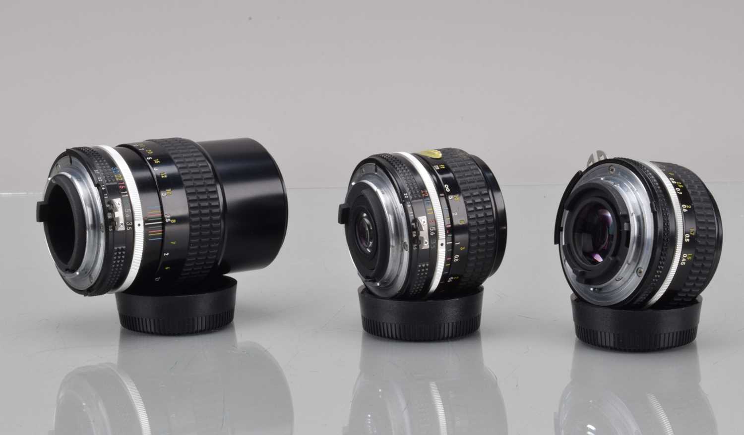 Three Nikon Prime Lenses, - Image 2 of 2