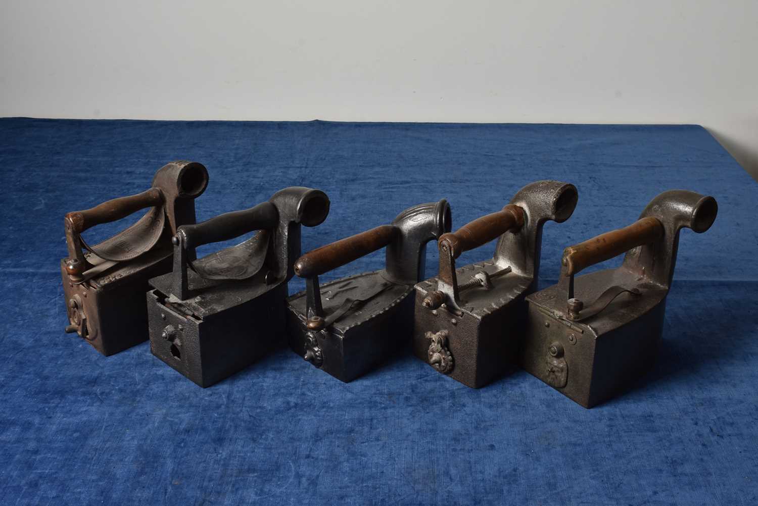 Five Charcoal Irons with Chimneys,