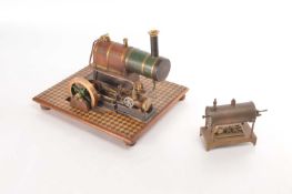 A live steam horizontal engine & boiler (2),