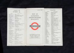 1933 H C Beck First Edition Pocket London Underground Map,