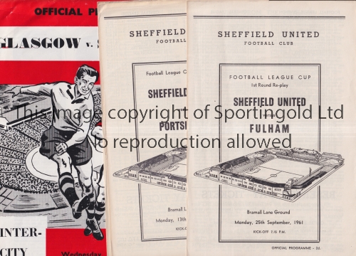 SCOTLAND FOOTBALL PROGRAMMES Over 250 programmes 1952 - 1972 with large duplication including