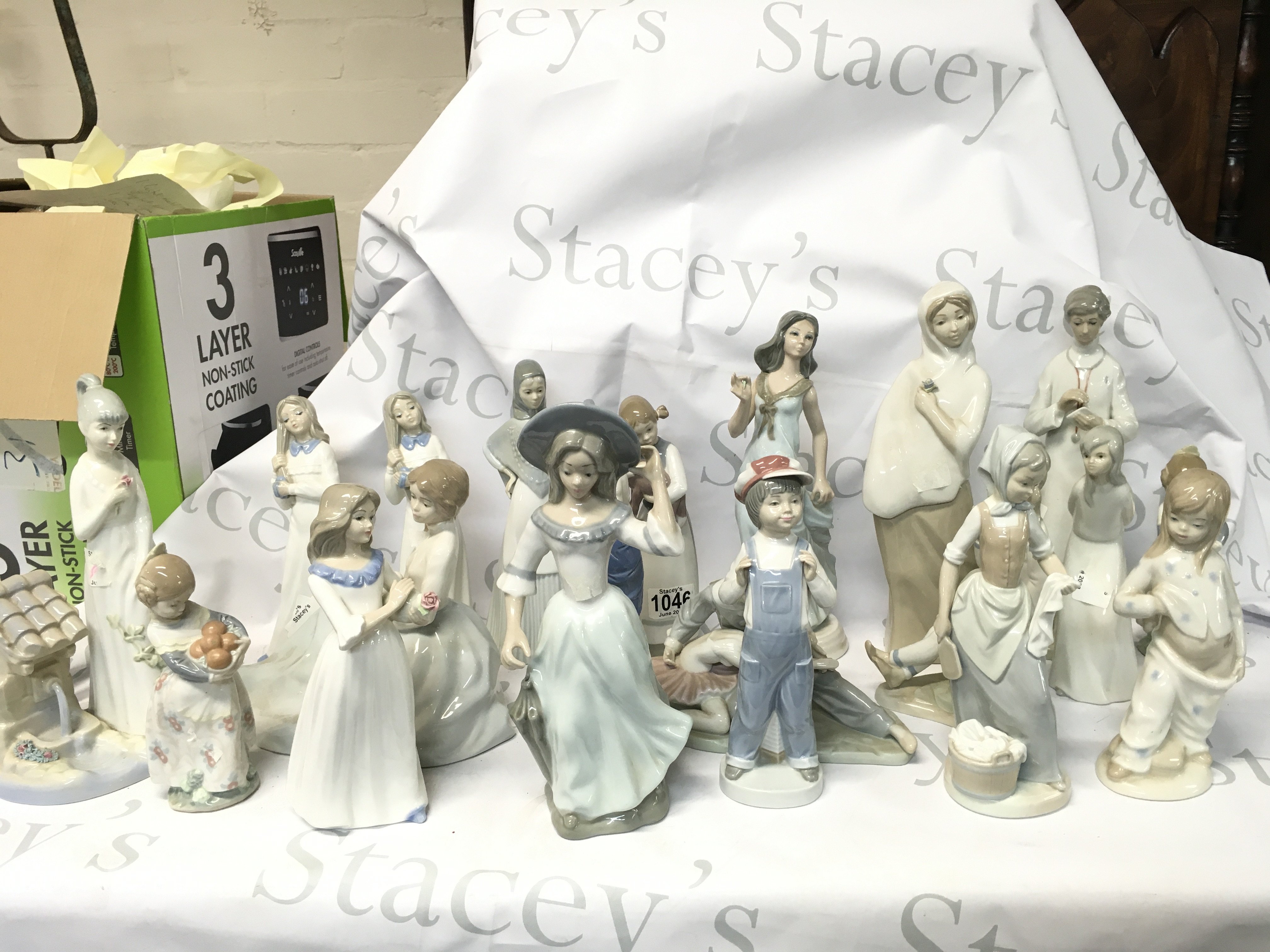 A Collection of Spanish porcelain figures includin