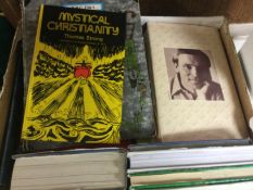 A box of books signed by their authors including C