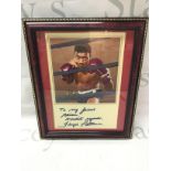 A Floyd Patterson signed autograph , frame dimensi