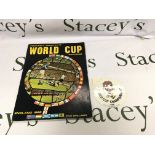 A 1966 World Cup Willy car sticker and a football