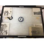 A framed display containing American II world war