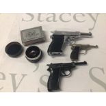 A German Third Reich match box holder an enamel Po