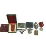 Two German belt buckles , Luftwaffe officers breas