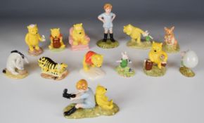 Thirteen Royal Doulton Walt Disney Winnie the Pooh figures