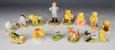Thirteen Royal Doulton Walt Disney Winnie the Pooh figures