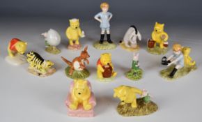 Thirteen Royal Doulton Walt Disney Winnie the Pooh figures