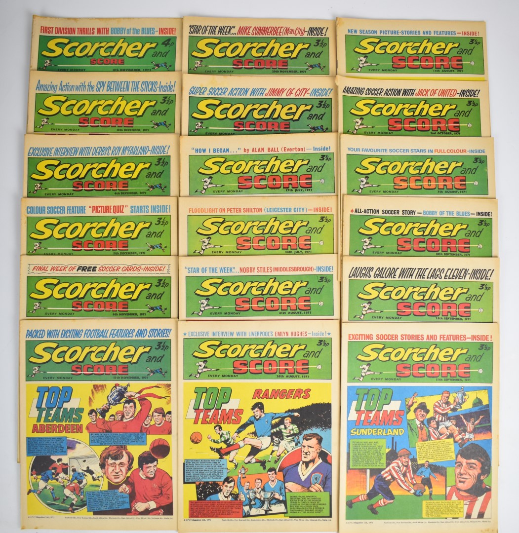 Seventy Score and Scorcher British weekly football comics, all 1970-72, IPC Magazines Ltd. - Image 2 of 5