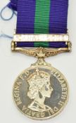 British Army General Service Medal with clasp for Canal Zone named to 22574513 CFN N Johnson, REME