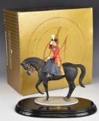 Country Artists limited edition mounted figure of Queen Elizabeth II Trooping the Colour, in